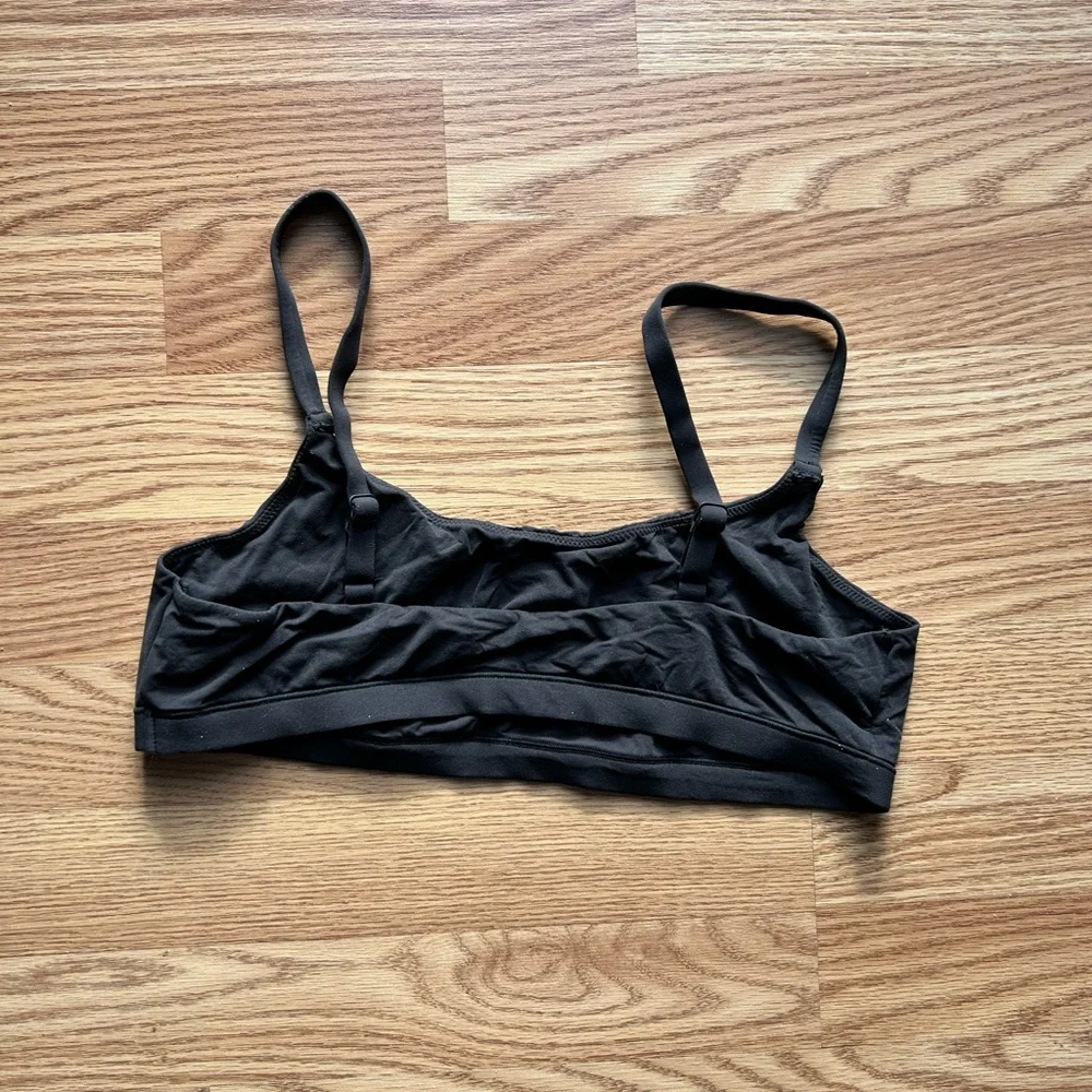 SKIMS FITS EVERYBODY SCOOP BRALETTE XL ONYX - Picture 3 of 5
